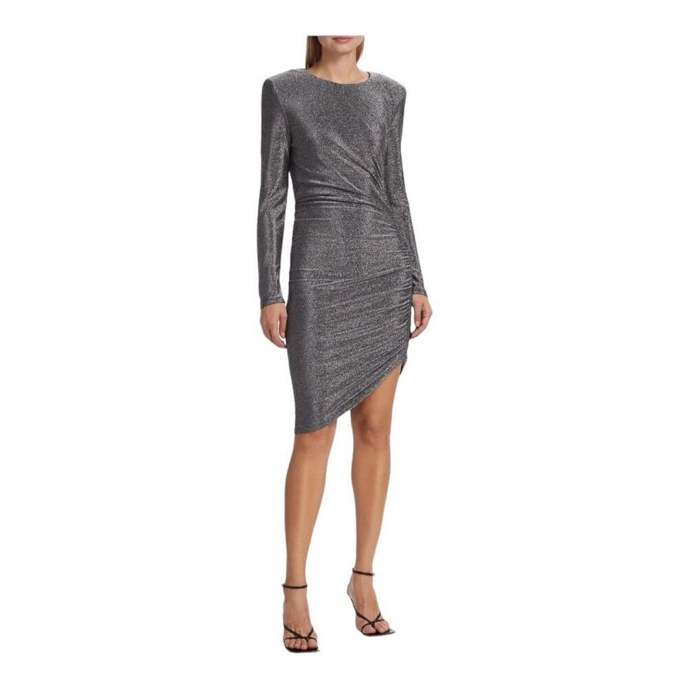 Veronica Beard Cyrus Shimmer Ruched Minidress Size Medium